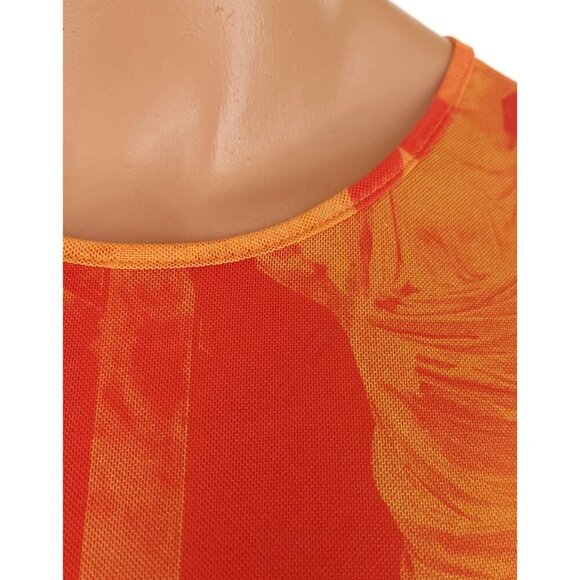 Miaou Recycled Polyester T-shirt Plus Size 2XL Womens Stone Orange $100 - Picture 7 of 13
